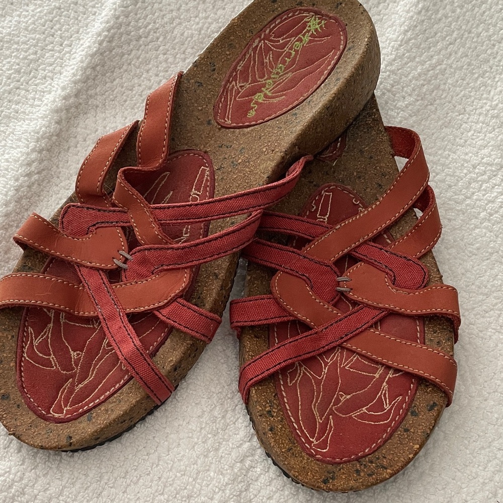 Ecco Terrasoles Comfortable Red Sandals